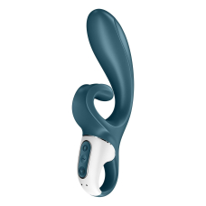 Смарт вібратор-кролик – Satisfyer Hug Me Bluegrey – 2 мотори, по 12 режимів вібрації на кожний