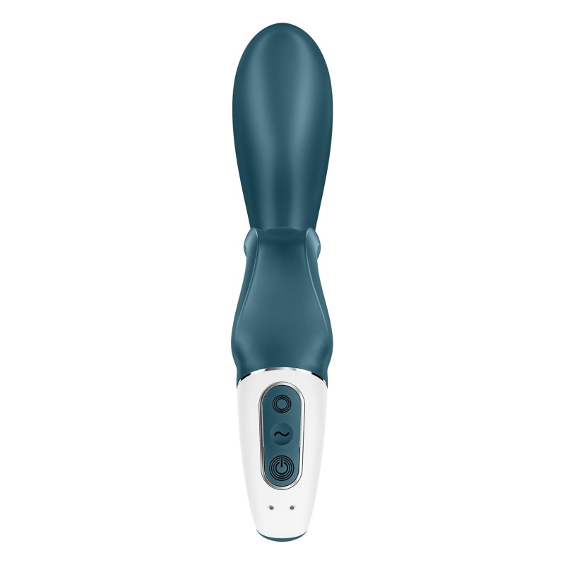Смарт вібратор-кролик – Satisfyer Hug Me Bluegrey – 2 мотори, по 12 режимів вібрації на кожний