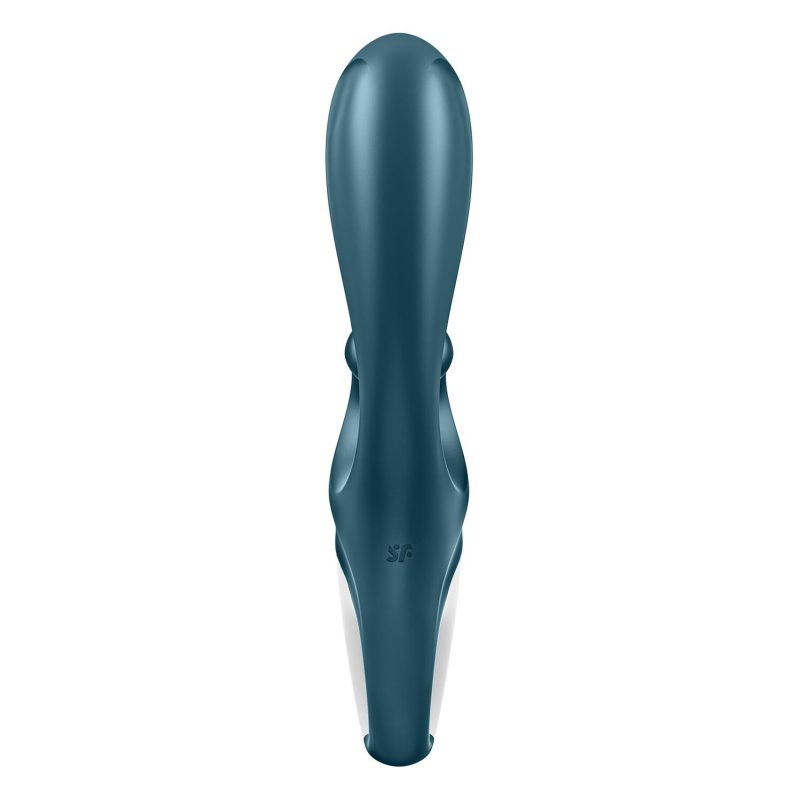 Смарт вібратор-кролик – Satisfyer Hug Me Bluegrey – 2 мотори, по 12 режимів вібрації на кожний