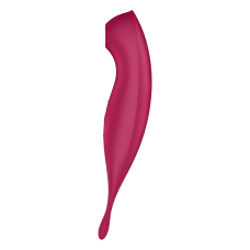 Смарт-вібратор з вакуумною стимуляцією – Satisfyer Twirling Pro+ Dark Red – двостороння конструкція