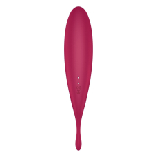 Смарт-вібратор з вакуумною стимуляцією – Satisfyer Twirling Pro+ Dark Red – двостороння конструкція
