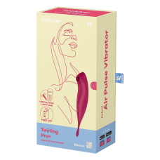 Смарт-вібратор з вакуумною стимуляцією – Satisfyer Twirling Pro+ Dark Red – двостороння конструкція