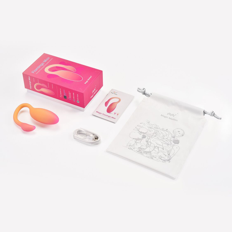 Смарт-віброяйце – Magic Motion Flamingo Max Orange, 2 в 1: віброяйце та тренажер Кегеля, 10 вібро-режимів