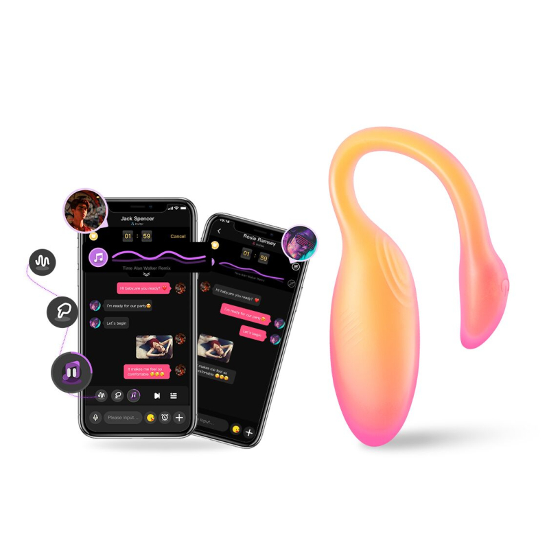 Смарт-віброяйце – Magic Motion Flamingo Max Orange, 2 в 1: віброяйце та тренажер Кегеля, 10 вібро-режимів