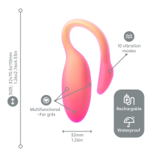Смарт-віброяйце – Magic Motion Flamingo Max Orange, 2 в 1: віброяйце та тренажер Кегеля, 10 вібро-режимів