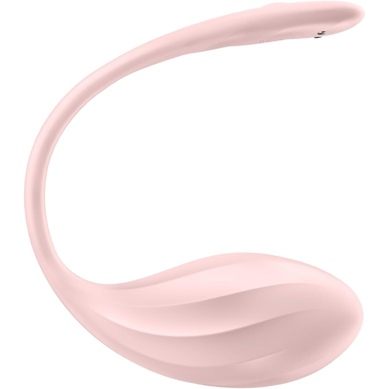 Смарт-віброяйце – Satisfyer Ribbed Petal Connect Rose – керування зі смартфона, пульт керування