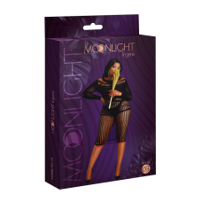 Сукня–бодістокінг Moonlight Plus Model 03 XL–XXXL Чорний колір, міді, довгий рукав