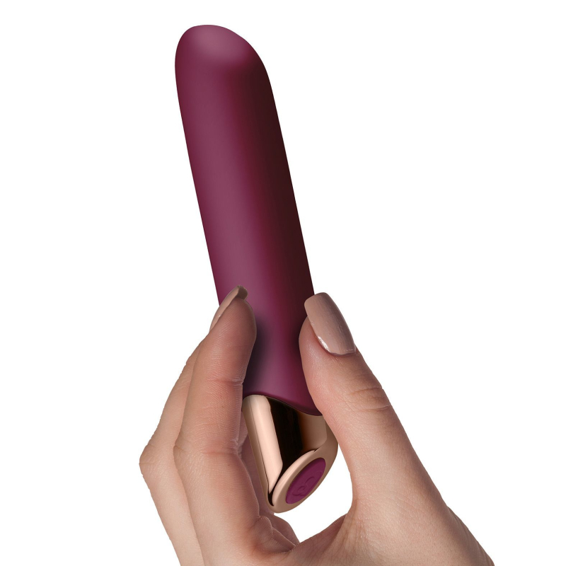 Точковий вібратор – Rocks Off Chaiamo Burgundy – 10 режимів, soft-touch силікон, водозахист