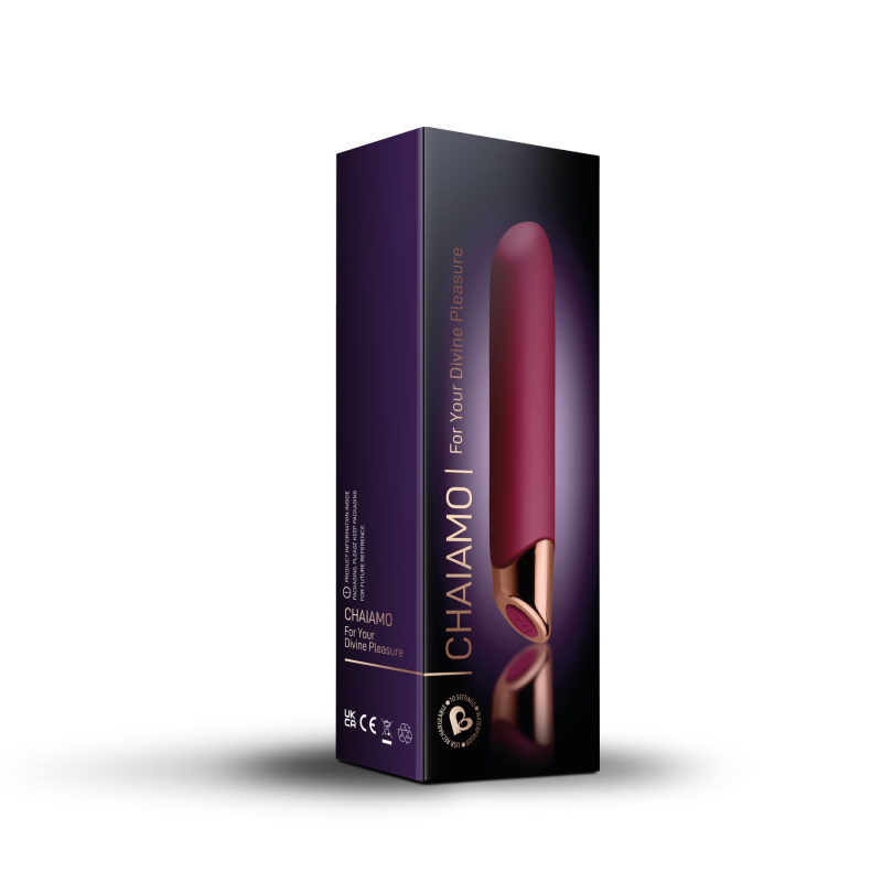 Точковий вібратор – Rocks Off Chaiamo Burgundy – 10 режимів, soft-touch силікон, водозахист
