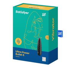 Тревел-вібропуля – Satisfyer Ultra Power Bullet 5 Black – 5 режимів інтенсивності, 7 ритмів, водозахист