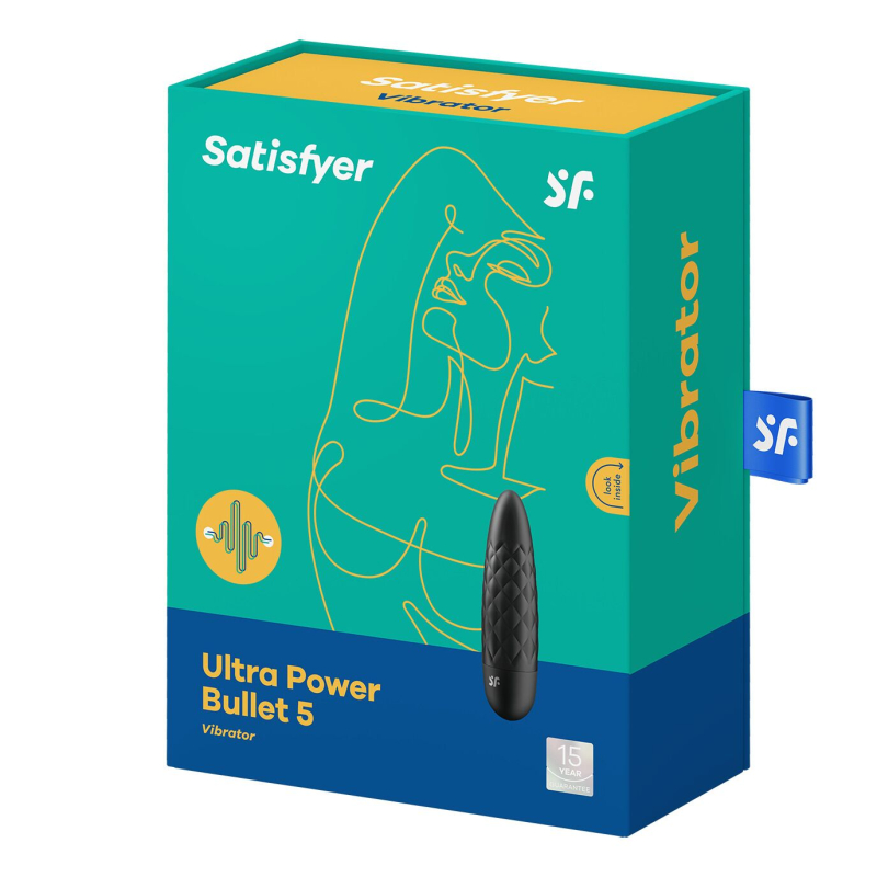 Тревел-вібропуля – Satisfyer Ultra Power Bullet 5 Black – 5 режимів інтенсивності, 7 ритмів, водозахист