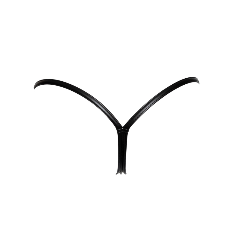 Трусики Noir Handmade P008 Powerwetlook panty with gold clasp – S