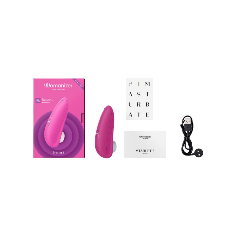 Вакуумний кліторальний стимулятор – Womanizer Starlet 3 Pink – рожевий, 6 рівнів інтенсивності