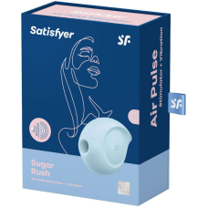 Вакуумний кліторальний стимулятор з вібрацією – Satisfyer Sugar Rush Blue – 12 вібро-режимів, 11 вакуумних