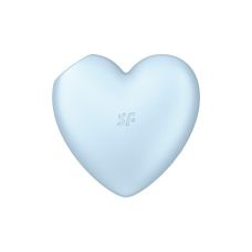 Вакуумний стимулятор-серце – Satisfyer Cutie Heart Blue з вібрацією – 11 режимів вакууму, 12 вібро-режимів