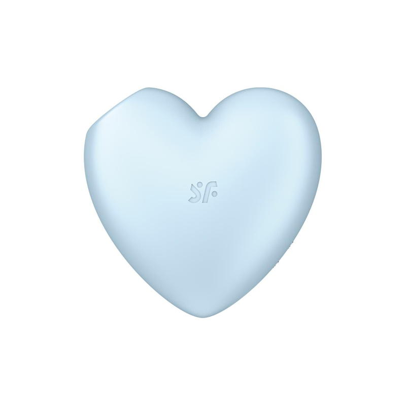 Вакуумний стимулятор-серце – Satisfyer Cutie Heart Blue з вібрацією – 11 режимів вакууму, 12 вібро-режимів