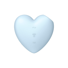 Вакуумний стимулятор-серце – Satisfyer Cutie Heart Blue з вібрацією – 11 режимів вакууму, 12 вібро-режимів