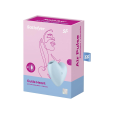 Вакуумний стимулятор-серце – Satisfyer Cutie Heart Blue з вібрацією – 11 режимів вакууму, 12 вібро-режимів