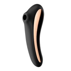 Вакуумний стимулятор з вібрацією – Satisfyer Dual Kiss Black – 10 вібро-режимів, 11 вакуумних режимів