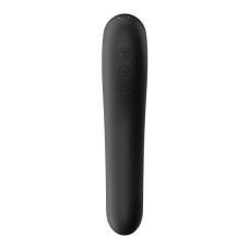 Вакуумний стимулятор з вібрацією – Satisfyer Dual Kiss Black – 10 вібро-режимів, 11 вакуумних режимів