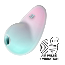Вакуумний стимулятор з вібрацією – Satisfyer Pixie Dust Mint/Pink – 12 вібро + 11 вакуумних режимів