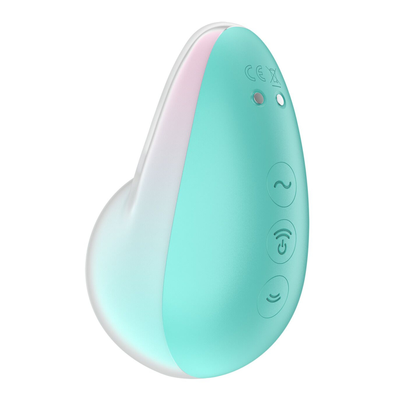 Вакуумний стимулятор з вібрацією – Satisfyer Pixie Dust Mint/Pink – 12 вібро + 11 вакуумних режимів