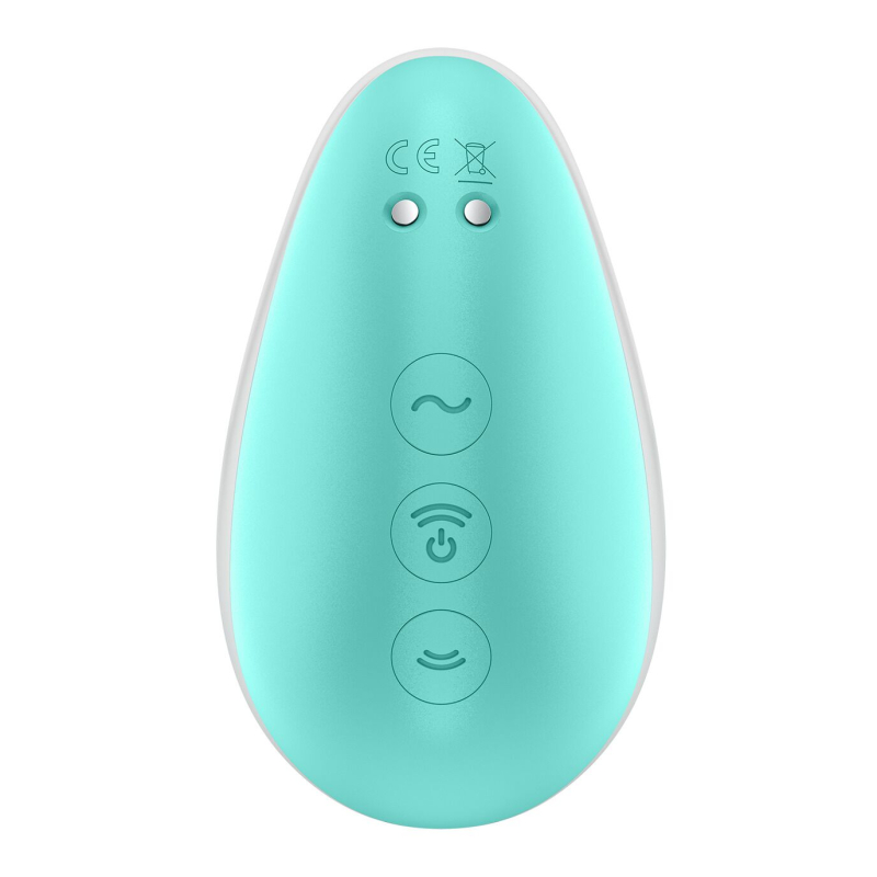 Вакуумний стимулятор з вібрацією – Satisfyer Pixie Dust Mint/Pink – 12 вібро + 11 вакуумних режимів