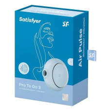 Вакуумний стимулятор з вібрацією – Satisfyer Pro To Go 3 Blue – 11 режимів вакууму, 12 вібро-режимів