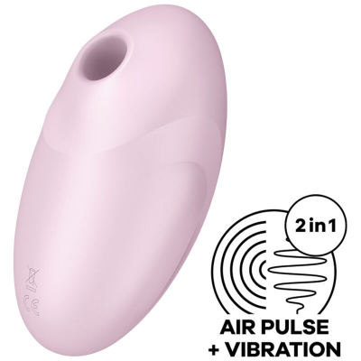 Вакуумний стимулятор з вібрацією – Satisfyer Vulva Lover 3 Pink – 11 вакуумних режимів + 12 вібро-режимів