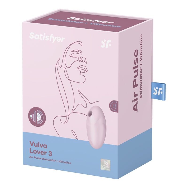 Вакуумний стимулятор з вібрацією – Satisfyer Vulva Lover 3 Pink – 11 вакуумних режимів + 12 вібро-режимів