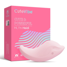 Вібратор-дельфінчик 2в1 – CuteVibe Heidi Pink – 3 режима вакууму та 10 режимів вібрації