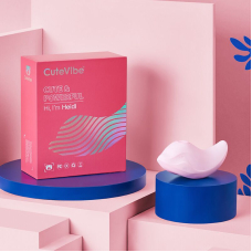 Вібратор-дельфінчик 2в1 – CuteVibe Heidi Pink – 3 режима вакууму та 10 режимів вібрації