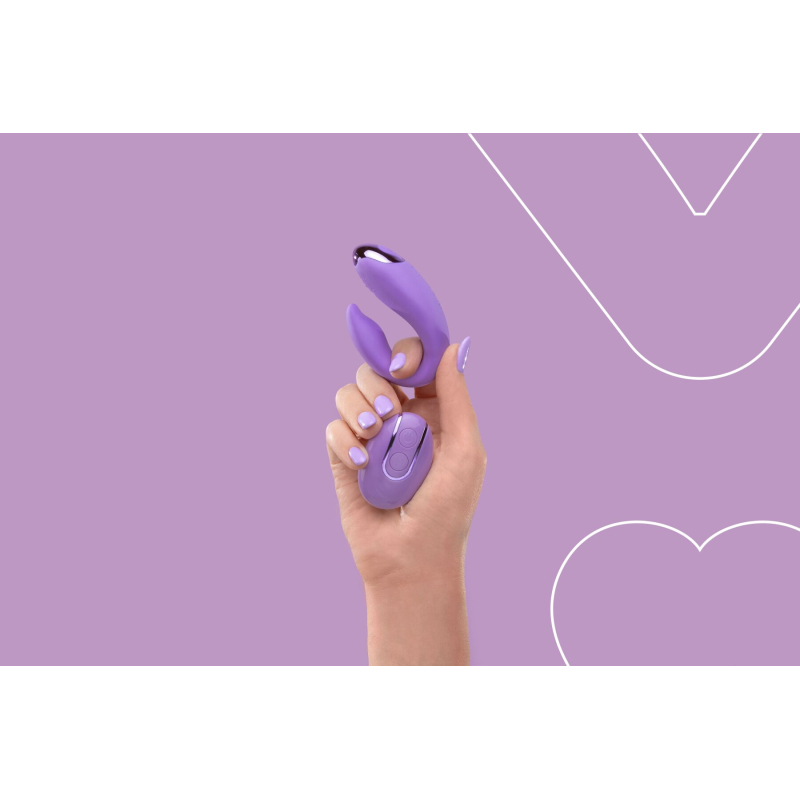 Вібратор для пар – FairyGasm PleasureBerry Violet – кейс для зарядки, пульт управління, 10 режимів