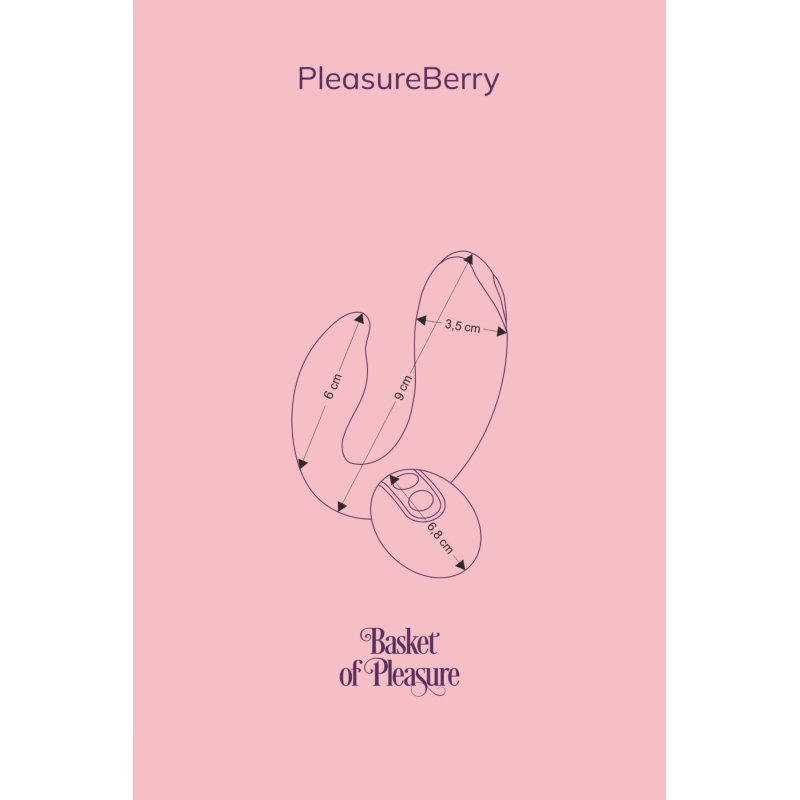 Вібратор для пар – FairyGasm PleasureBerry Violet – кейс для зарядки, пульт управління, 10 режимів