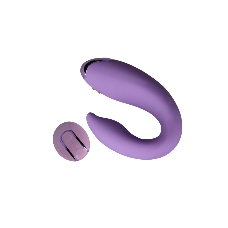 Вібратор для пар – FairyGasm PleasureBerry Violet – кейс для зарядки, пульт управління, 10 режимів
