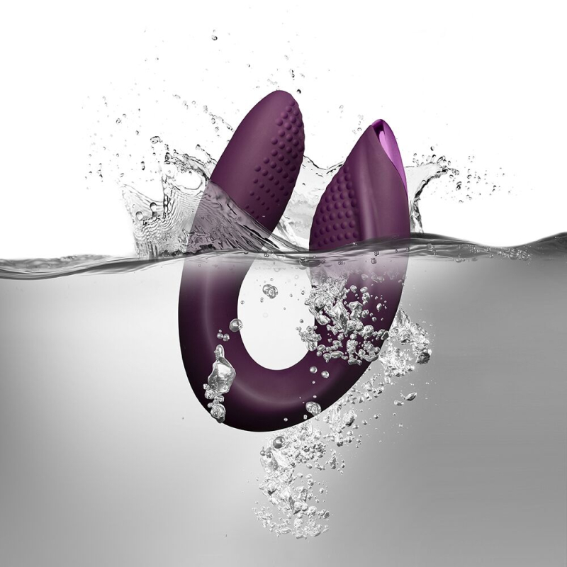 Вібратор для пар – Rocks Off Rock Chick Diva Purple – з пультом, одночасна стимуляція клітора та точки G