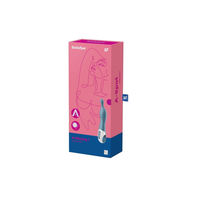 Вибратор для точки А – Satisfyer A-Mazing 1 Blue – 12 вибро-режимов, полная водостойкость