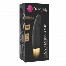 Вібратор для точки G – Dorcel Real Vibration S Gold 2.0 – 3 швидкості + 10 режимів вібрації