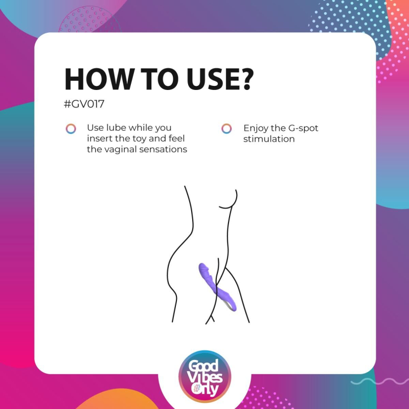 Вібратор для точки G - Good Vibes Only Flax Vibrating Dildo with G-Spot, фіолетового кольору