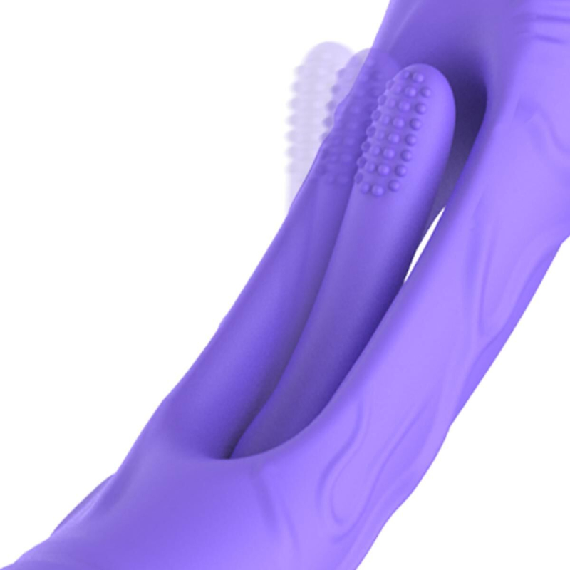 Вібратор для точки G - Good Vibes Only Flax Vibrating Dildo with G-Spot, фіолетового кольору