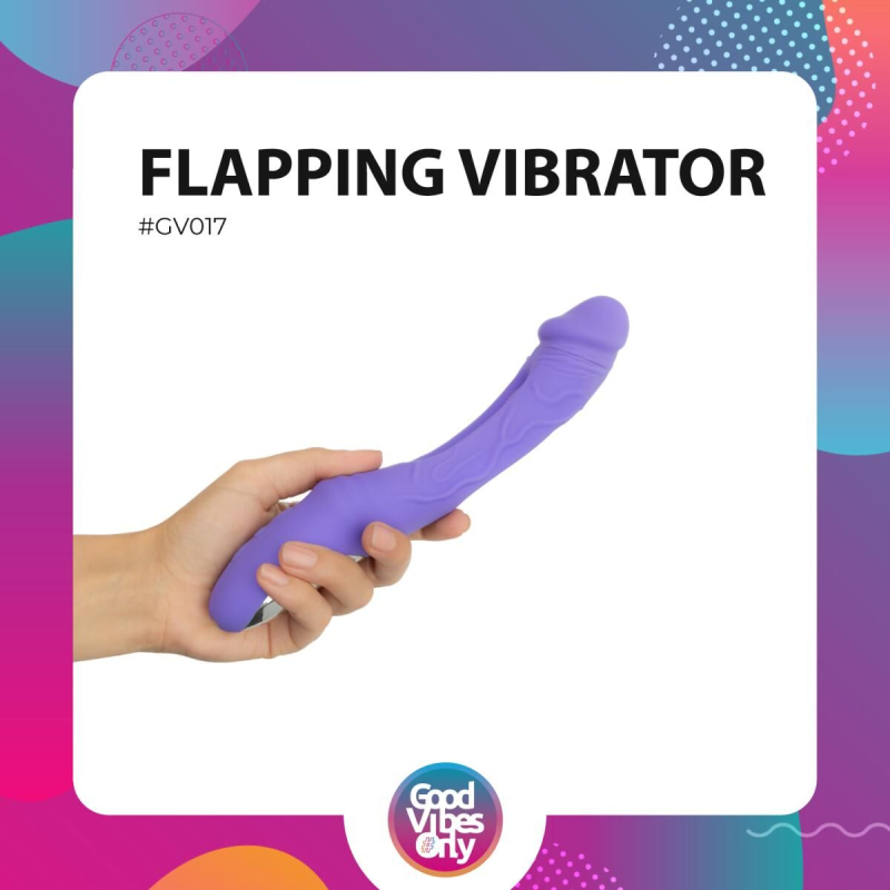Вібратор для точки G - Good Vibes Only Flax Vibrating Dildo with G-Spot, фіолетового кольору