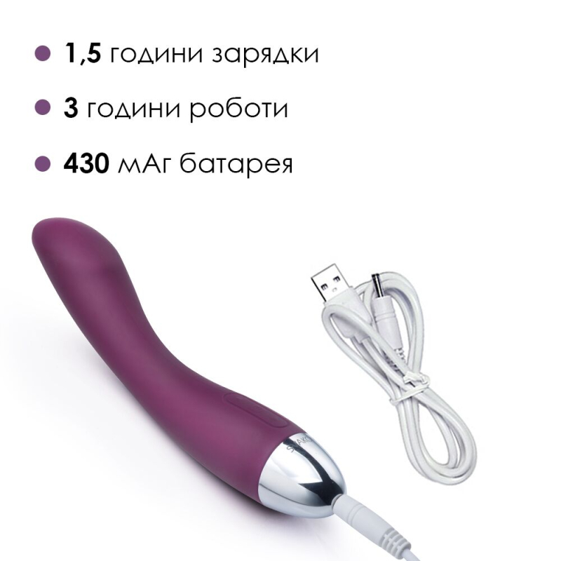 Вібратор для точки G – Svakom Amy Violet – з інтелектуальним режимом, 5 режимів вібрації, тихий потужний мотор
