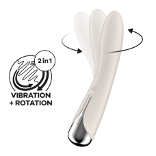 Вібратор для точки G з обертанням стовбура – Satisfyer Spinning Vibe 1 Beige – 2 мотори