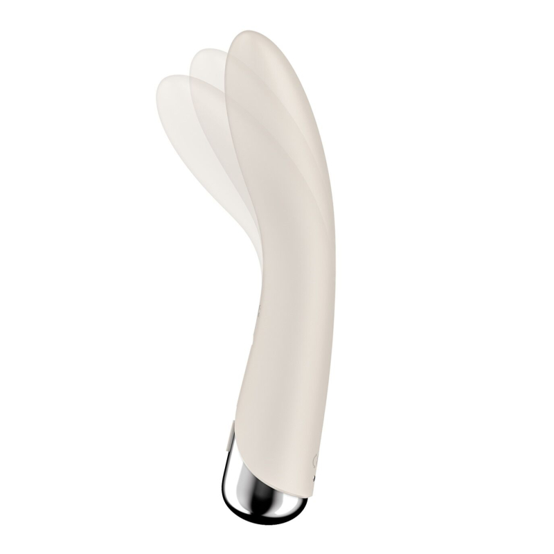 Вібратор для точки G з обертанням стовбура – Satisfyer Spinning Vibe 1 Beige – 2 мотори