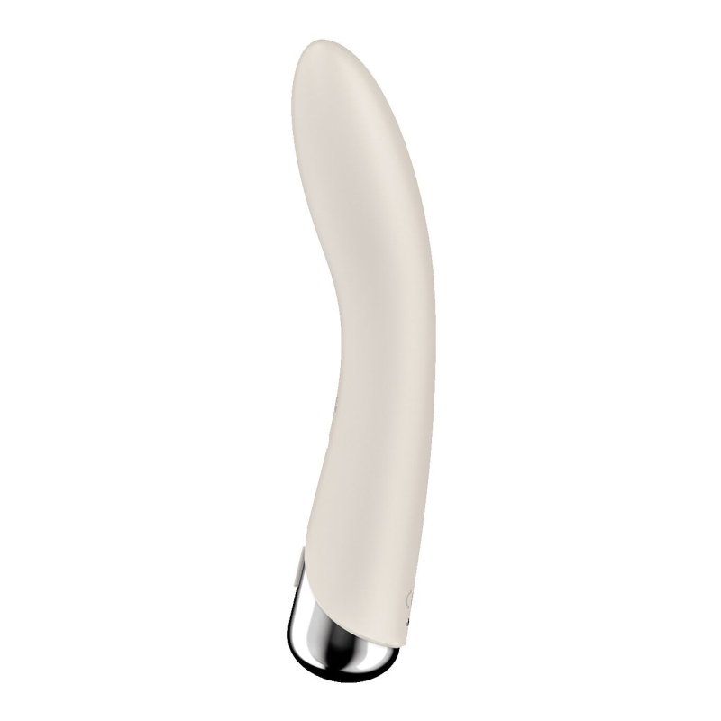 Вібратор для точки G з обертанням стовбура – Satisfyer Spinning Vibe 1 Beige – 2 мотори