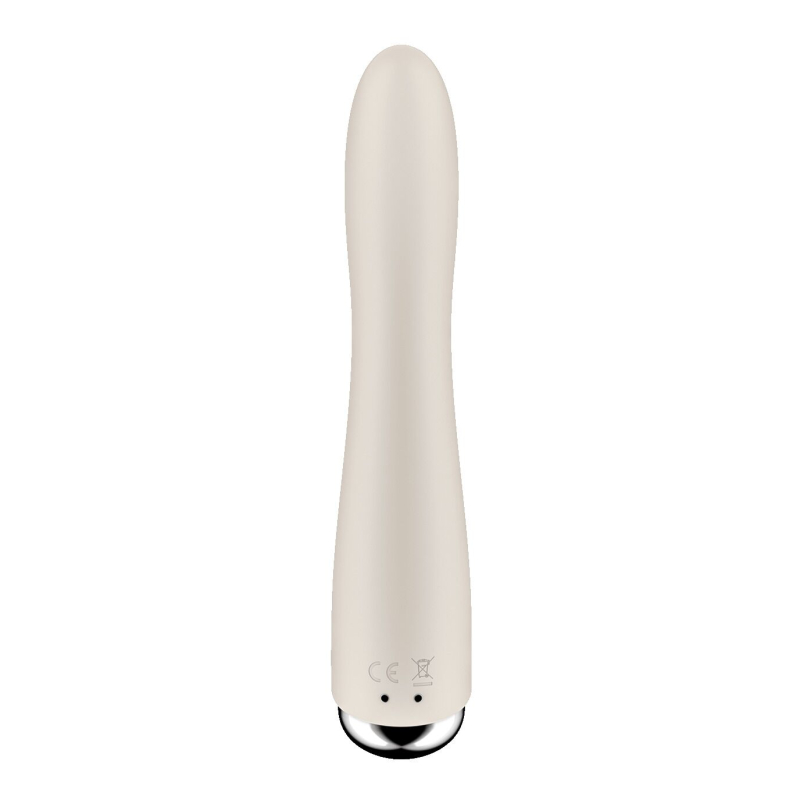 Вібратор для точки G з обертанням стовбура – Satisfyer Spinning Vibe 1 Beige – 2 мотори