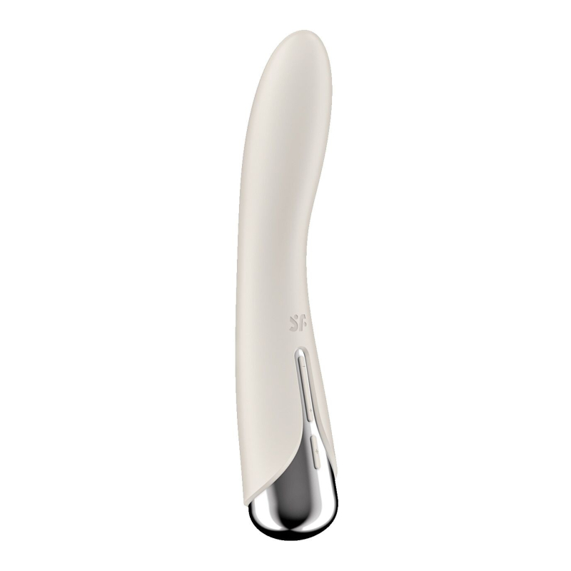 Вібратор для точки G з обертанням стовбура – Satisfyer Spinning Vibe 1 Beige – 2 мотори