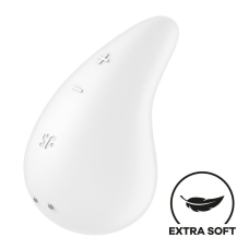 Вібратор для зовнішньої стимуляції – Satisfyer Dew Drop White – 2 мотори, 12 режимів, точковий вплив