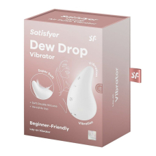 Вібратор для зовнішньої стимуляції – Satisfyer Dew Drop White – 2 мотори, 12 режимів, точковий вплив