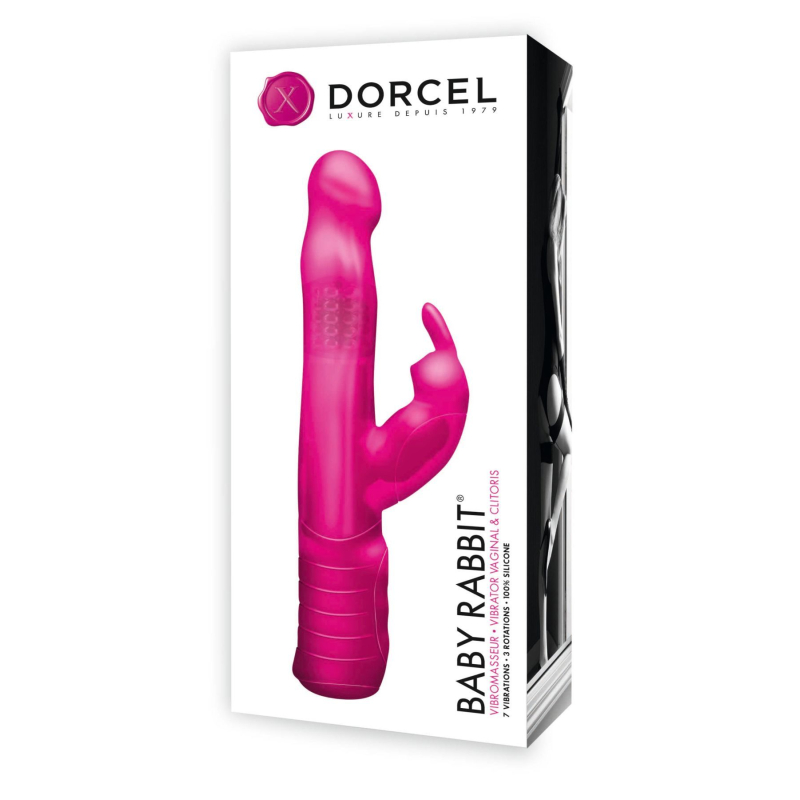 Вібратор-кролик Dorcel Baby Rabbit Pink – з перлинним масажем і головкою що обертається
